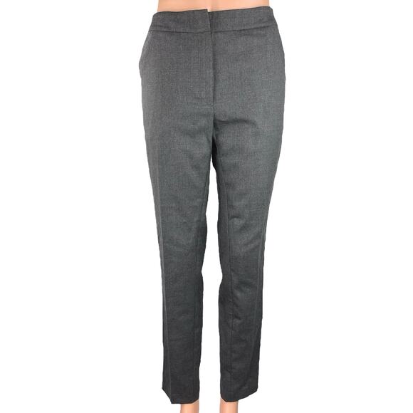 Paul Stuart Womens Gray Mid Rise Flat Front Tapered Leg Career Dress Pants Sz XL - Picture 1 of 5